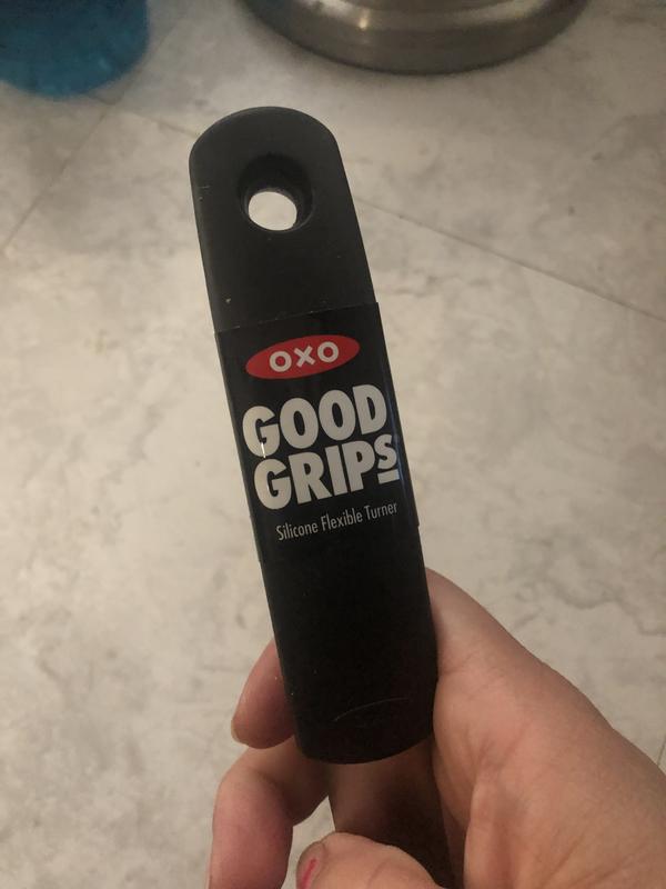 OXO Good Grips Large Silicone Flexible Turner & Good Grips Nylon Flexible  Turner, Black