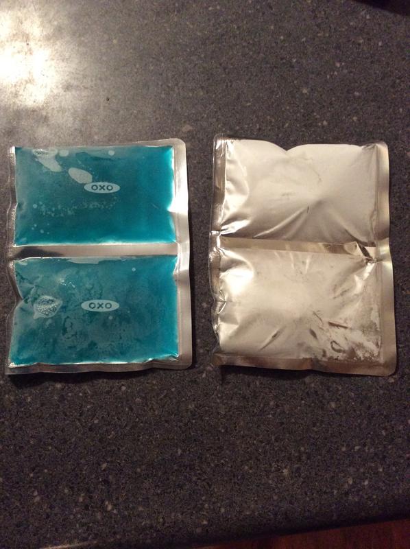 Frozen ice packs!