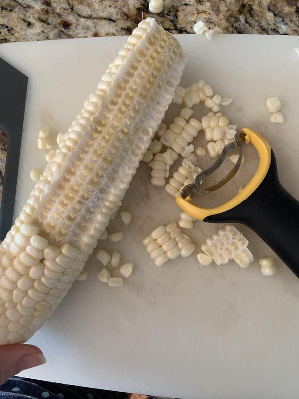 OXO's Corn Prep Peeler Strips Fresh Corn off the Cob with Ease