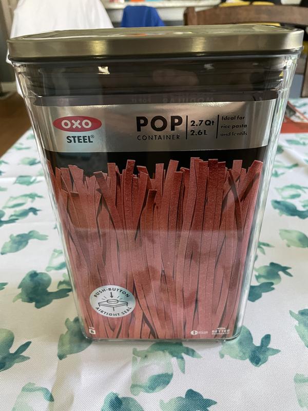 OXO Steel POP Container - 2.7 Qt for rice, pasta and more 