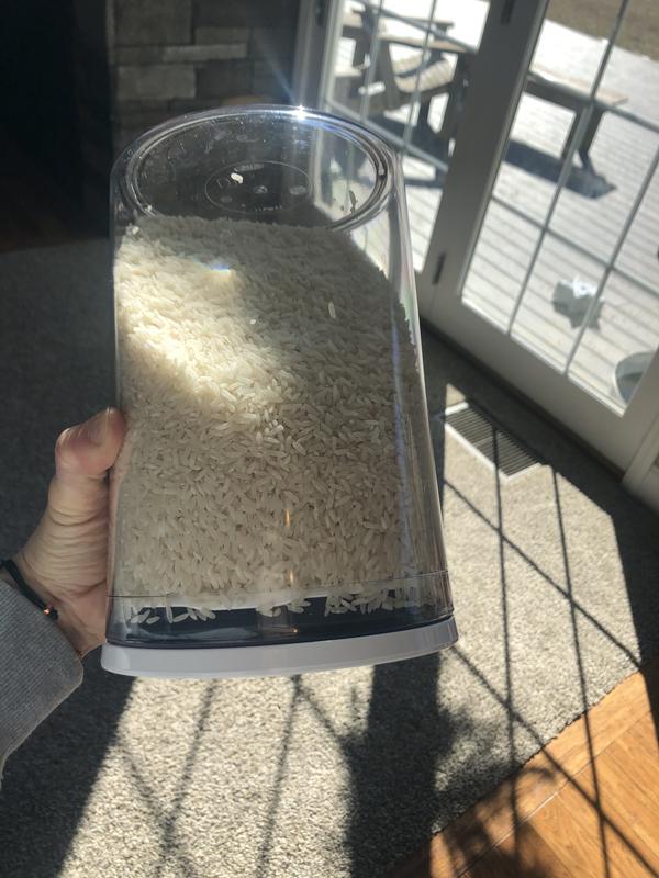 Tested durability of lid staying closed by turning rice upside down