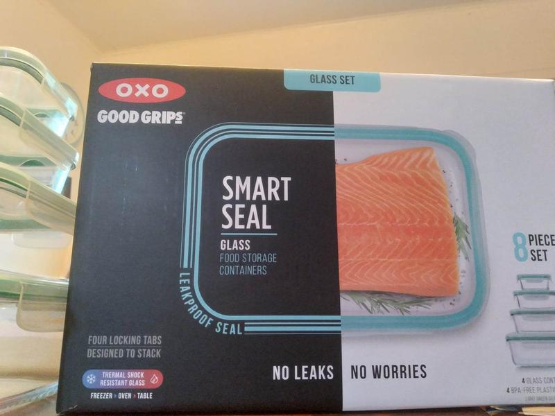 OXO, Good Grips 8-Piece Smart Seal Glass Storage Set - Zola