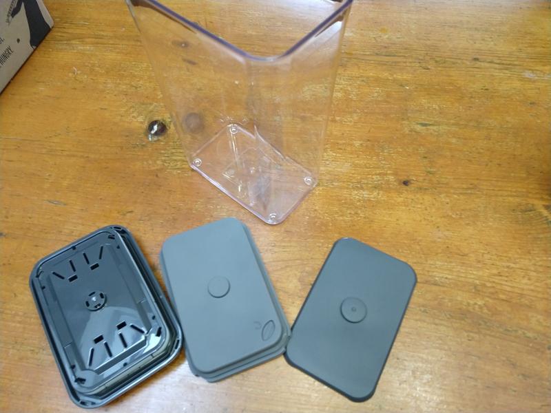 Lid disassembles into three pieces, only two of which will need regular cleaning.