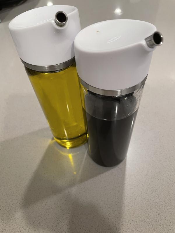 OXO SoftWorks Drip Free 12 oz Glass Precision Pour Oil Dispenser