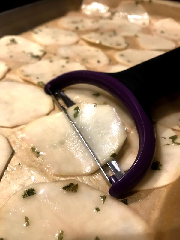 The Y Peeler is perfect for making potato chips!