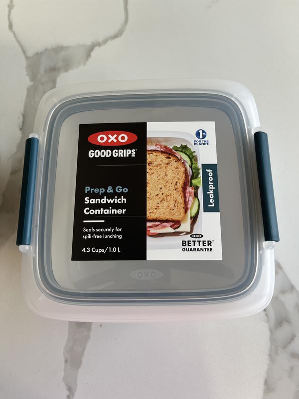 OXO Prep & Go Food Storage Plastic Container with Watertight Lid