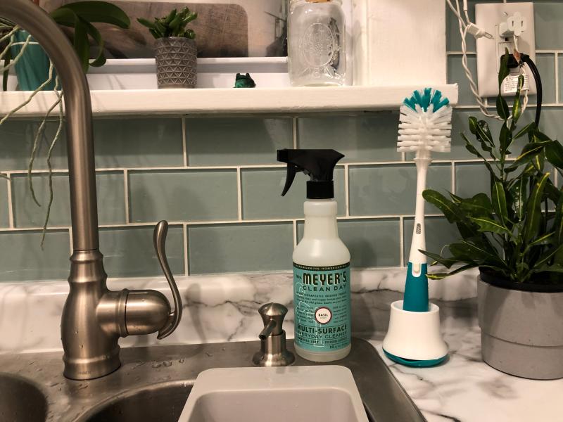 My cute countertop with the new bottlebrush
