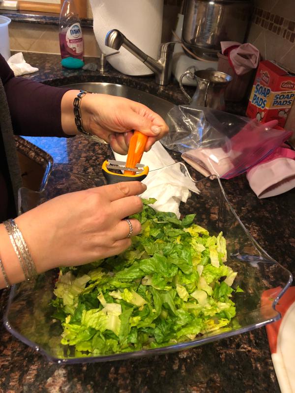 shredding directly into the salad