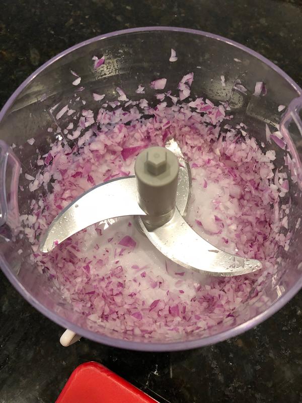 Finely chopped onions
