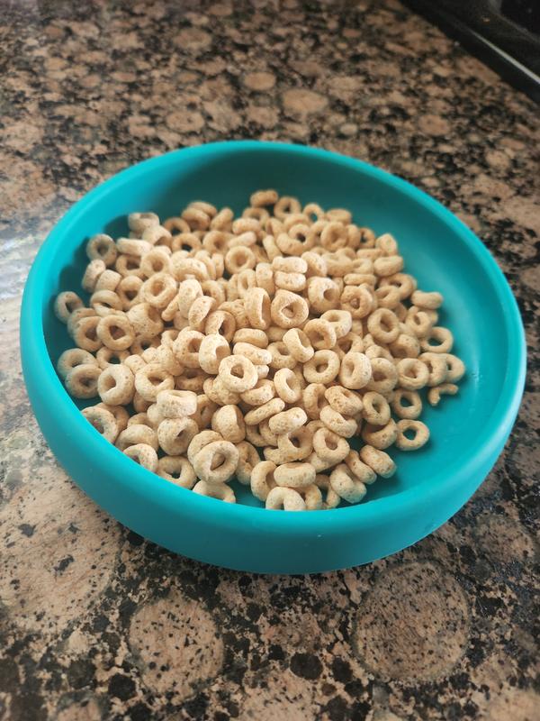Cereal dinner in OXO plate