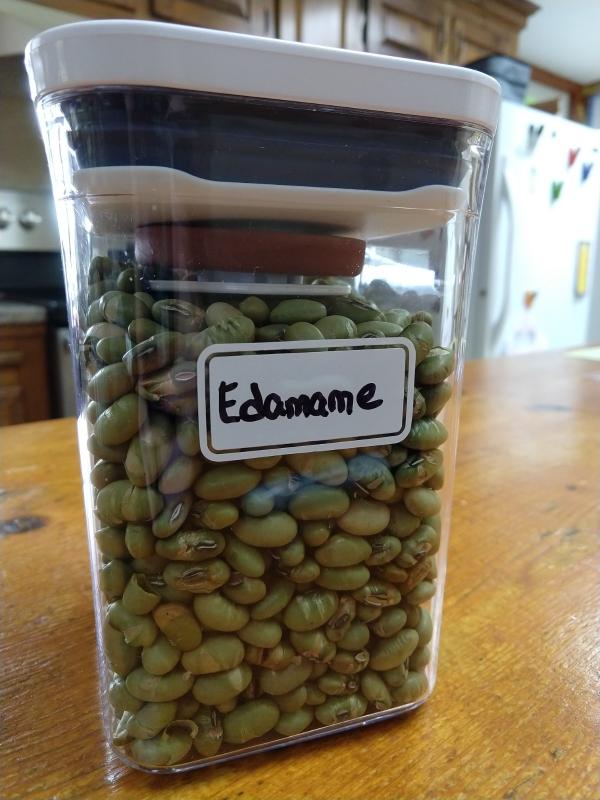 Now full of edamame and ready to use