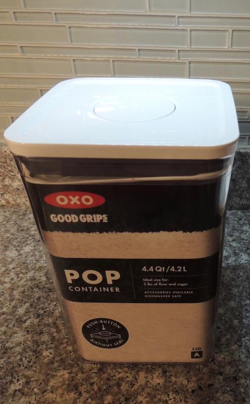 OXO oxo steel pop container - big square - 4.0 qt