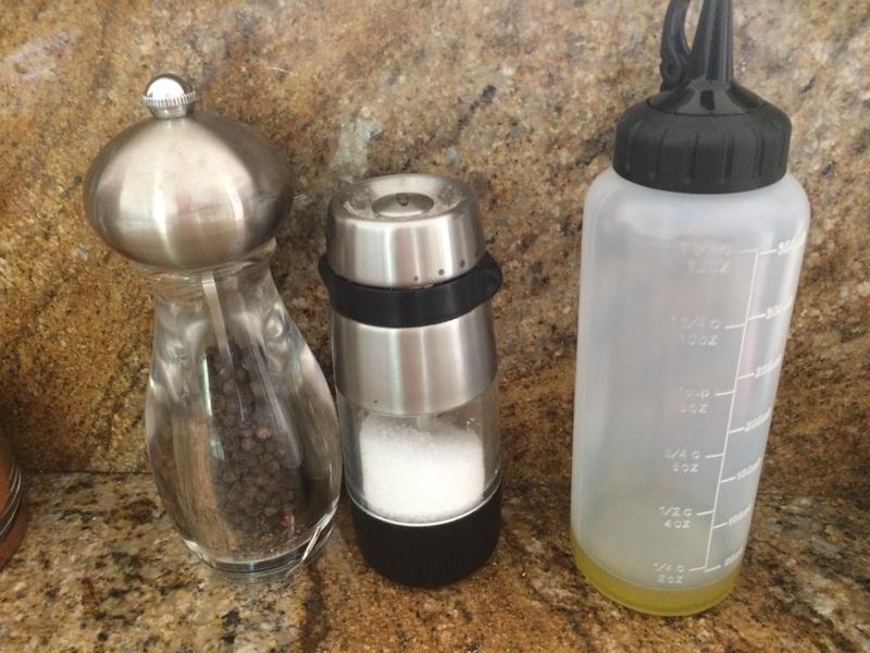 Olive oil on my kitchen counter