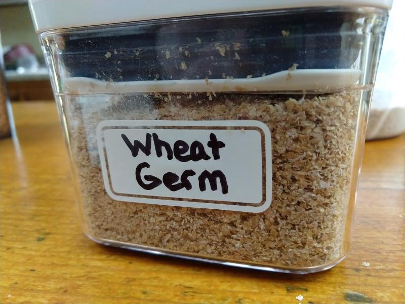 Filled with wheat germ and ready to store