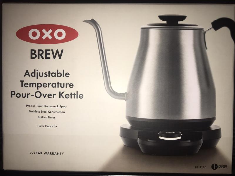 OXO Brew Gooseneck Electric Kettle – Hot Water Kettle, Pour Over Coffee &  Tea Kettle, Adjustable Temperature, Built-In Brew Timer, Stainless Steel