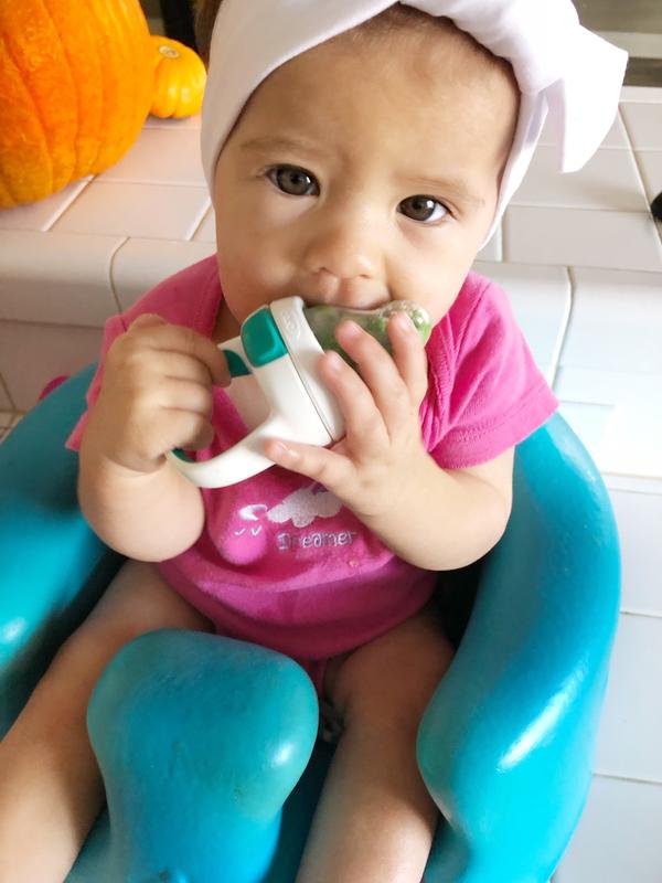 Maddie loves the oxo silicone feeder!