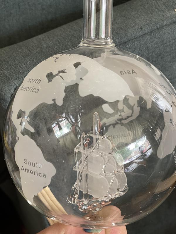 etched decanter very nice