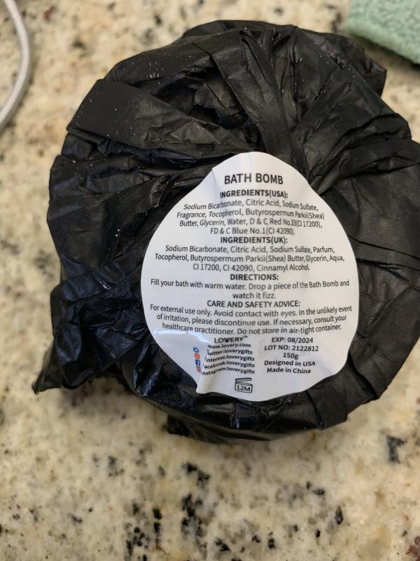 Bath bomb ingredients