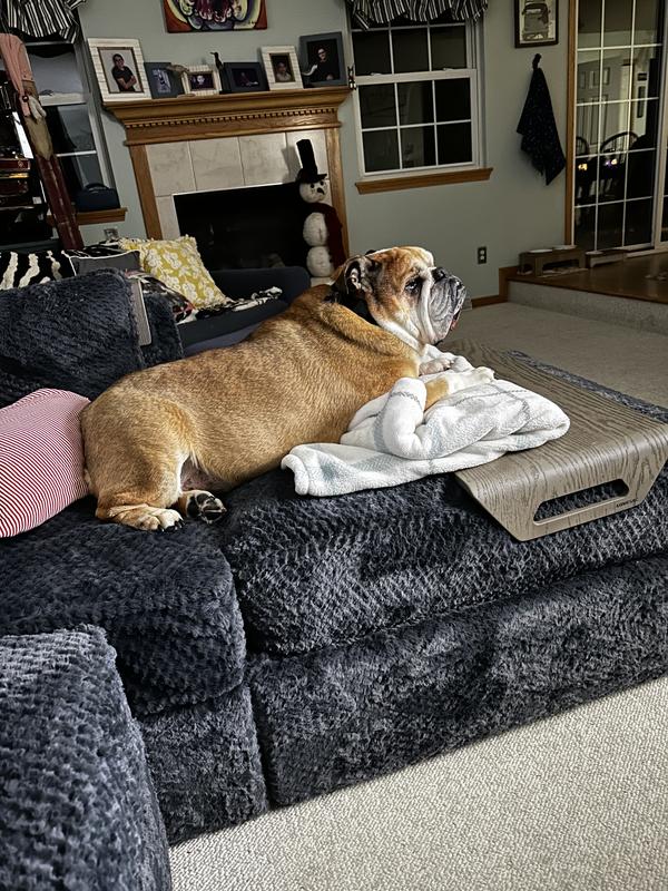 Lovesac - Deep Side Cover: Sapphire Navy Corded Velvet