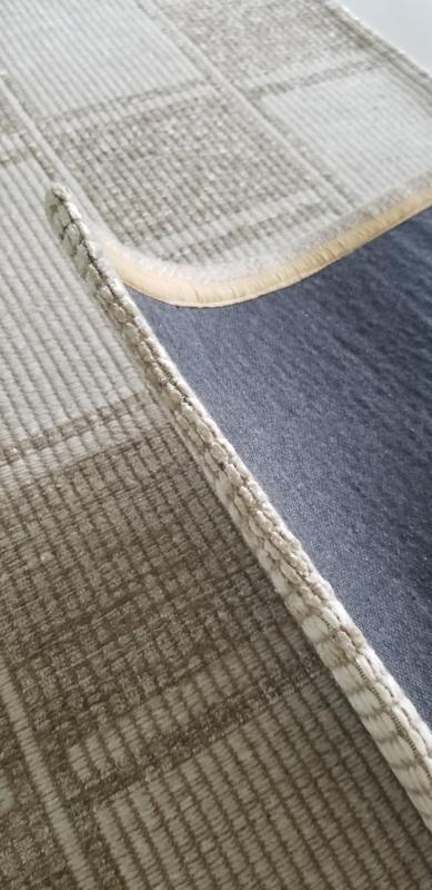 allen + roth Sahara Checkmate 5 x 8 (ft) Loomed Polyester Prairie Taupe ...