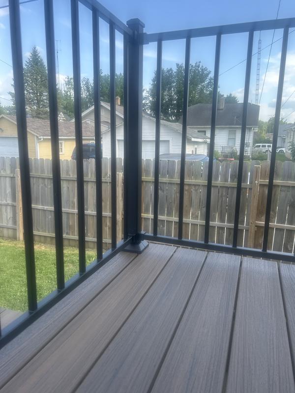 RELIABILT 2-in x 2-in x 3-ft Black Sand Steel Deck Post in the Deck ...