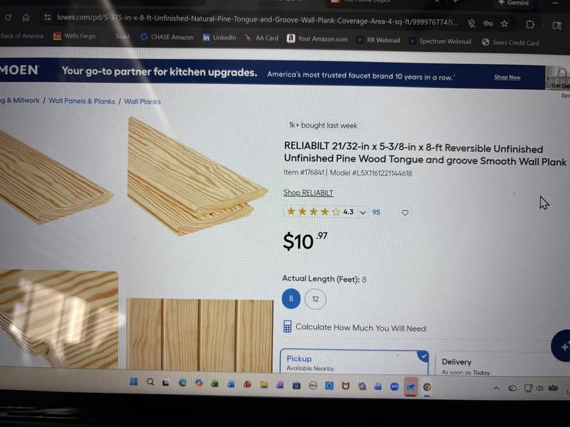 1-in x 6-in x 8-ft C BTR Southern Yellow Pine Kiln-Dried Lumber in
