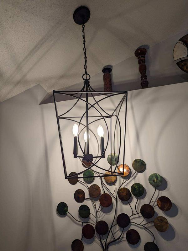 allen + roth Providence 3-Light Soft Gold Traditional Square