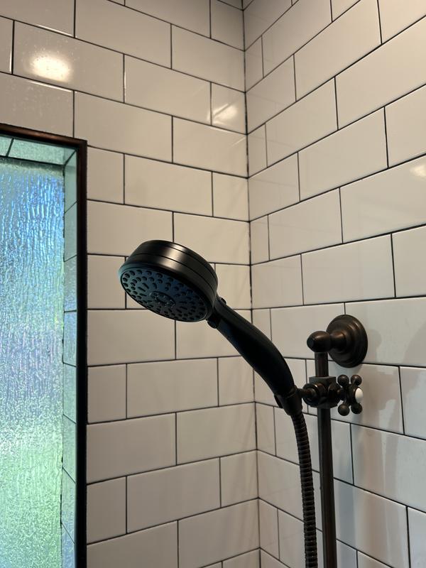 Delta Venetian Bronze 3.625-in Round Handheld Shower Head 1.75 GPM ...