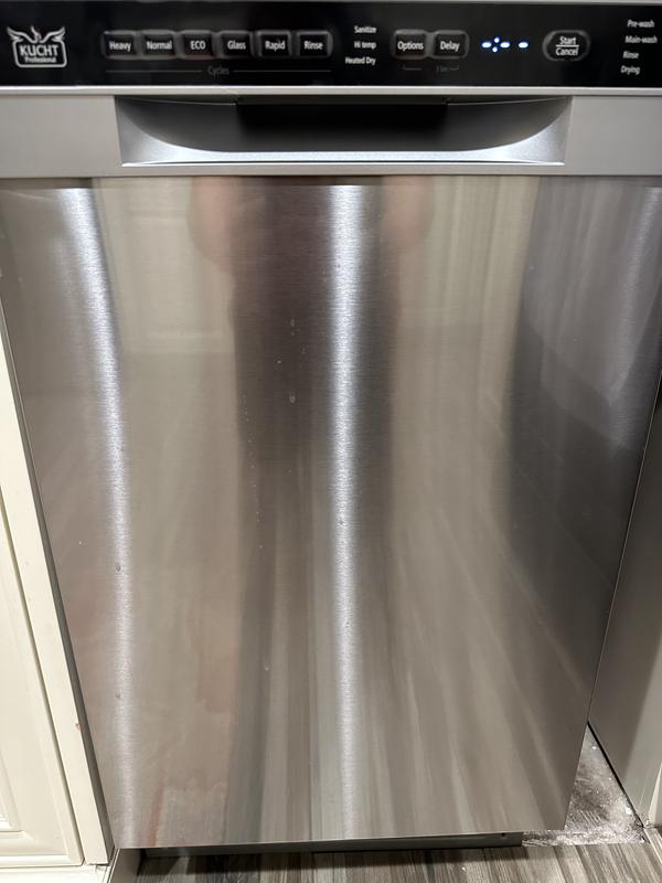 Kucht K7740D Professional 18 Front Control Dishwasher, Stainless Steel