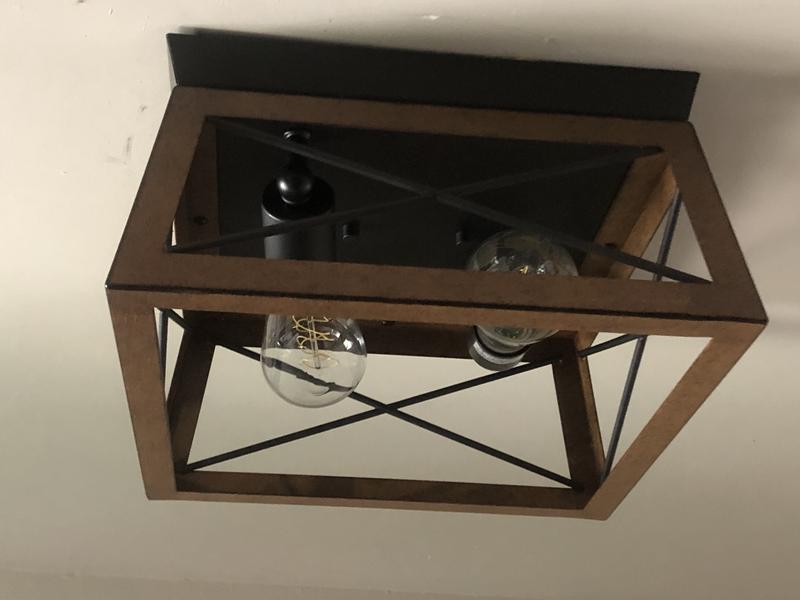 Hukoro Flush Mount 2-Light Matte Black Led Flush Mount Light F70492-AG ...