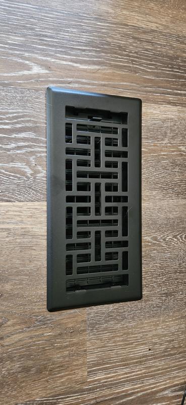 Decor Grates Bodenregister 10,2x25,4 Cm – Gebürstetes Nickel, Mit Dämpferbox, Rostfrei, Einfach Zu Installieren