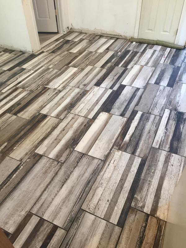 allen + roth Vineyards Multicolor 12-in x 24-in Glazed Porcelain Wood Look Floor and Wall Tile (15.5-sq. ft/ Carton)