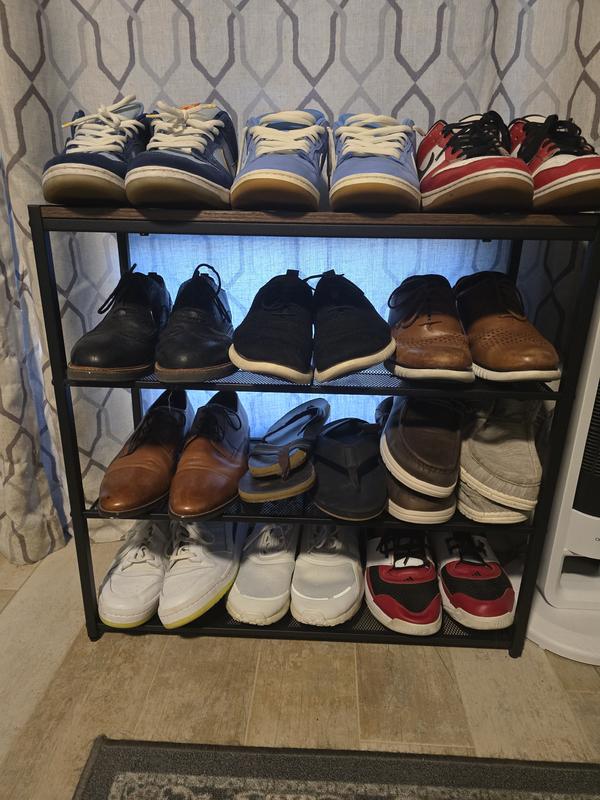 ClosetMaid 26-in H 4 Tier 12 Pair Black Metal Shoe Rack 10000-02761 at ...