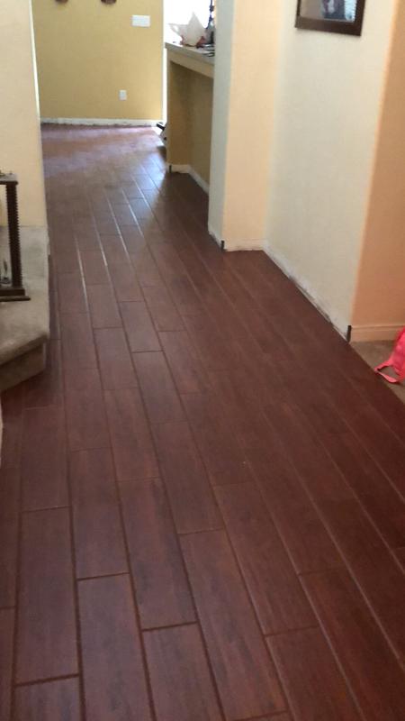 Style Selections Serso Black Walnut 6-in x 6-in Porcelain Wood Look Tile Sample