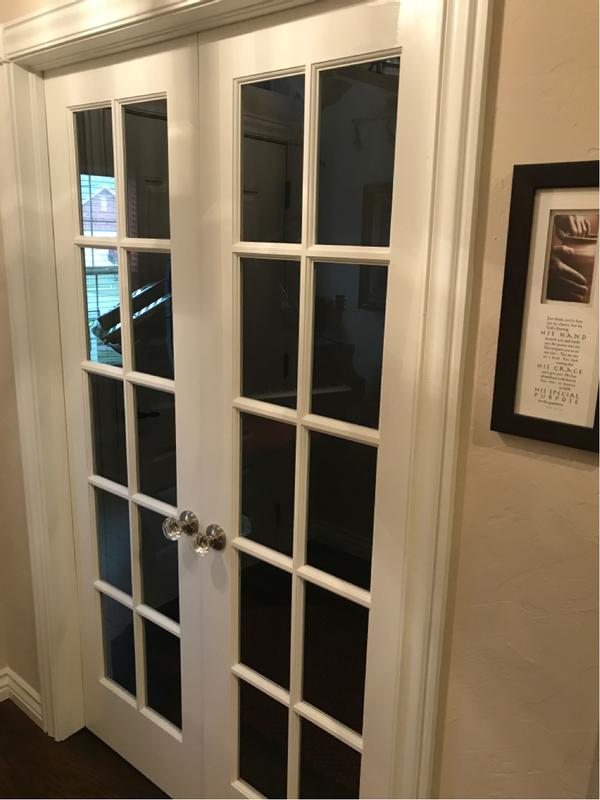 Interior 10-Lite Single Pane Clear Glass Primed French Door — Lux