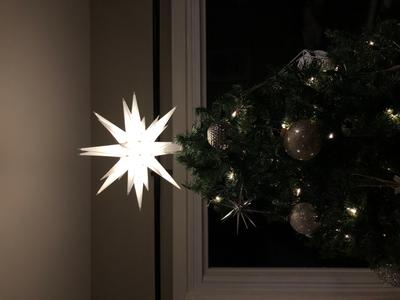 Holiday Living 12-in Star White Matte White Christmas Tree Topper