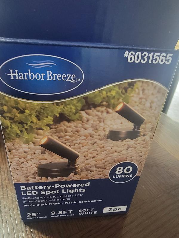 Harbor Breeze 2 -Pack 80 -Lumens Black Battery LED Outdoor Path Light ...