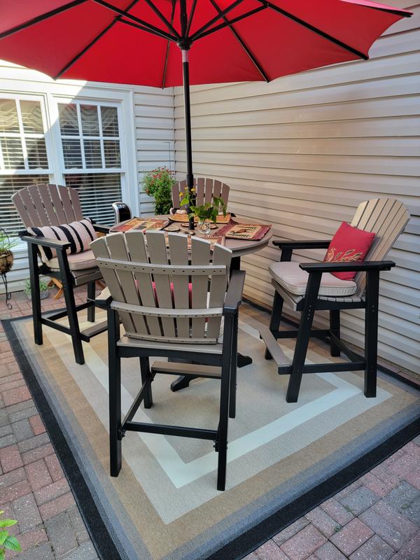 Style Selections Neutral Border 7.58-ft x 10-ft Loomed Polypropylene ...
