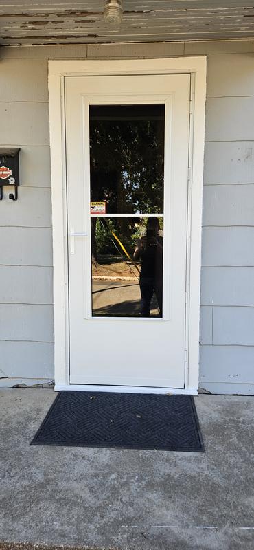 LARSON Concord 36-in x 81-in White Wood core Reversible Hinge