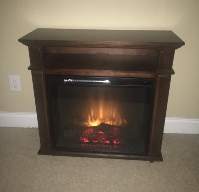 Greentouch 31.5-in W Mahogany Infrared Quartz Electric Fireplace in the Electric  Fireplaces department at Lowes.com