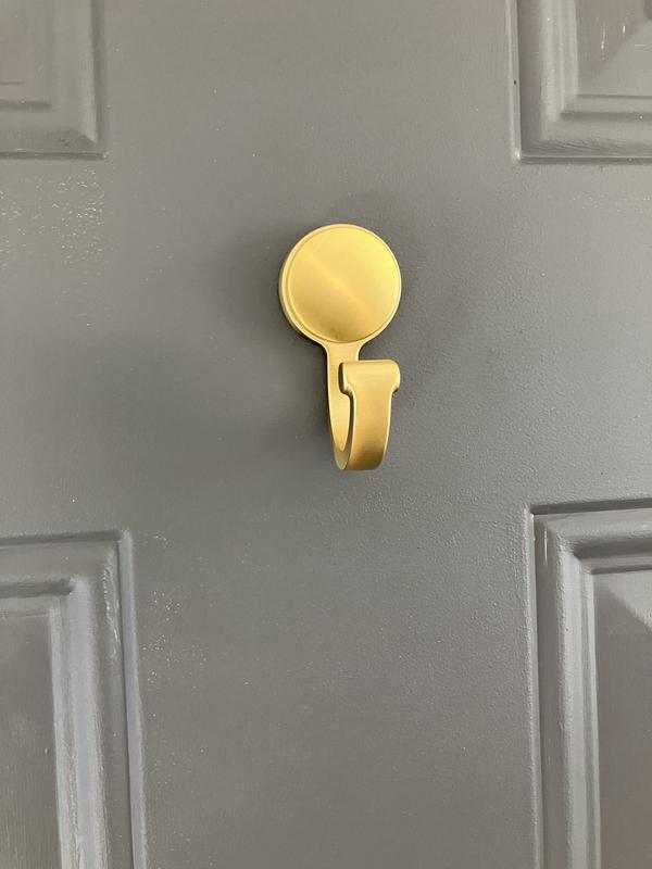 allen + roth 2.06-in Brushed Gold Zinc Straight Hook CAB-003