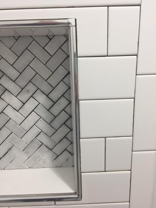 Schluter Systems Rondec 0.375-in W x 1-in L Satin Nickel Aluminum Inside Corner Tile Edge Trim Schluter Systems Rondec 0.375-in W x 1-in L Satin Nickel Aluminum Inside Corner Tile Edge Trim