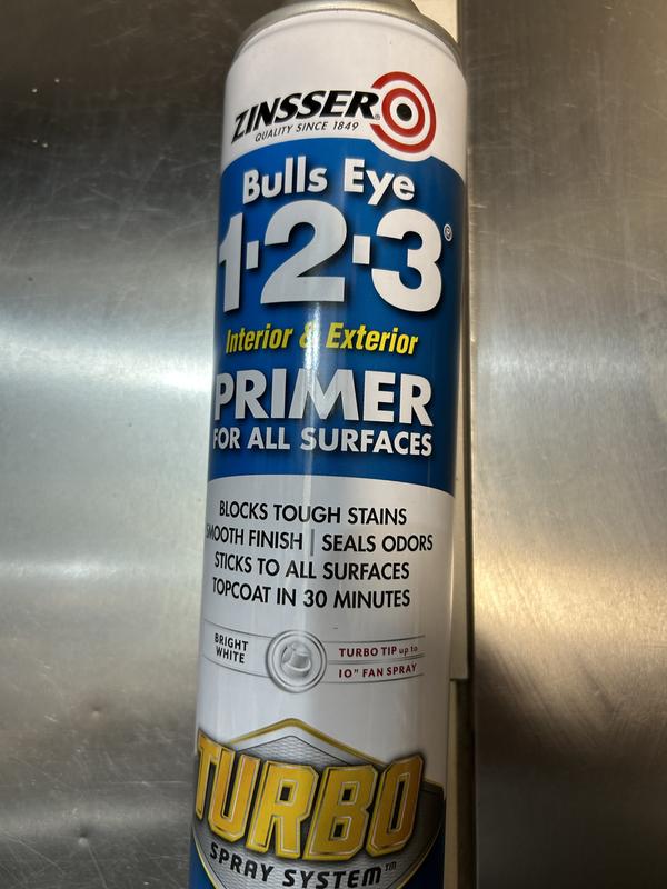 Zinsser Bulls Eye 1-2-3 Primer With Turbo Spray System - GREY, 737grams