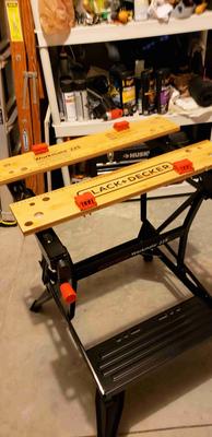 BLACK+DECKER 29-in L x 33.07-in H Black Wood Adjustable Height Portable  Work Bench in the Work Benches & Tops department at