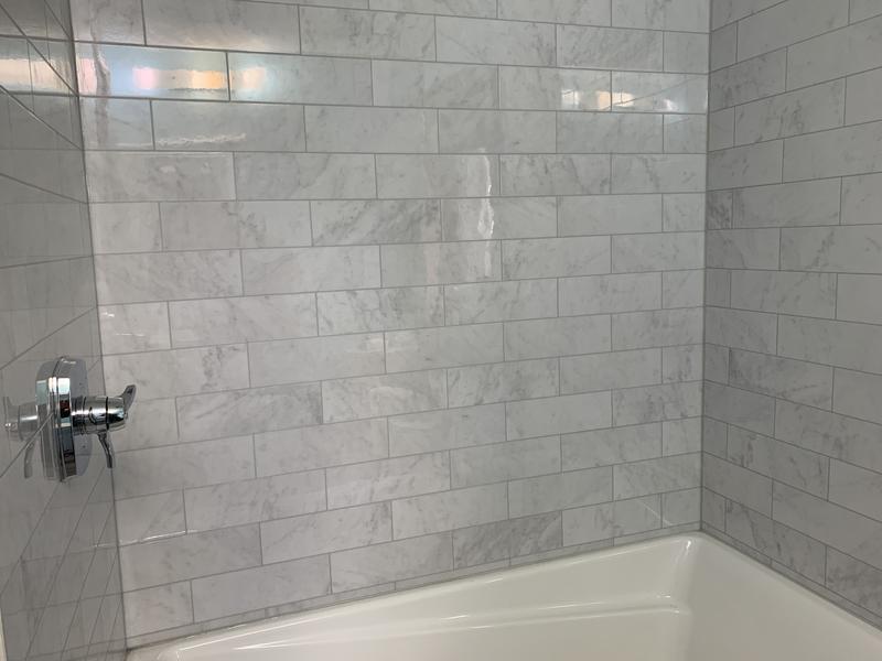 MAAX Utile Direct To Stud Metro Thunder Grey Corner Shower Corner Wall  Panel in the Shower Walls & Surrounds department at