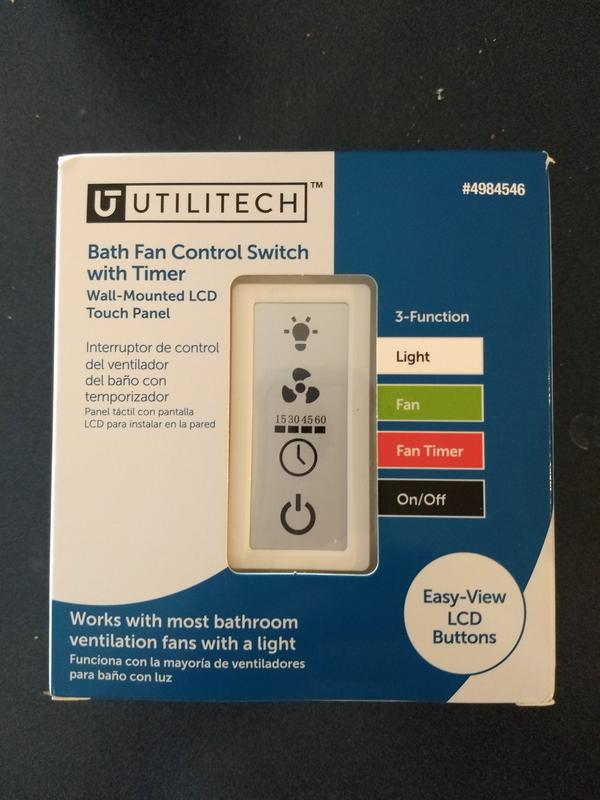 Utilitech Plastic Replacement Bath Fan Switch 7150-12-L at