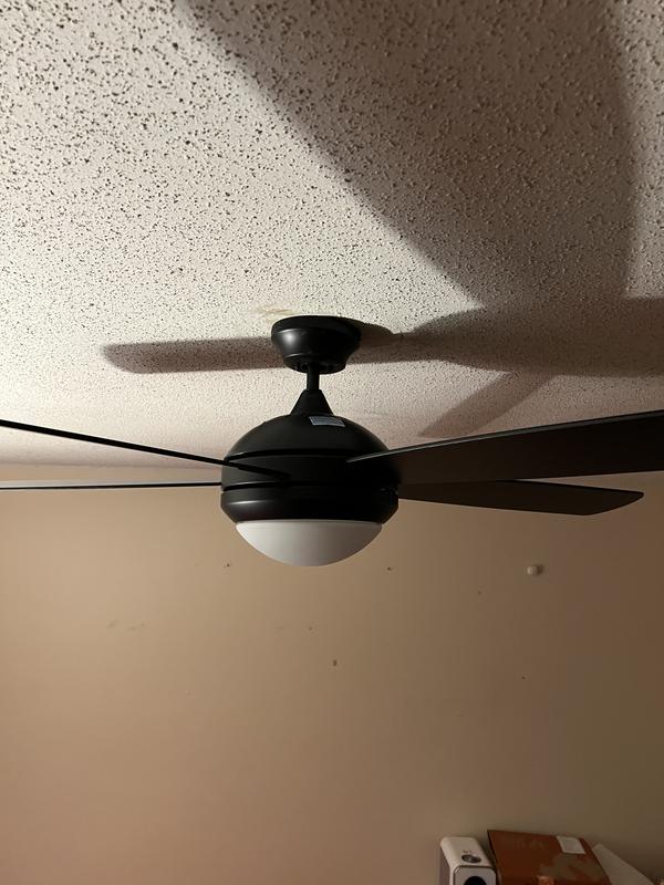 Generation Lighting Discus Dimmable 52-in Brushed Steel with Silver ...