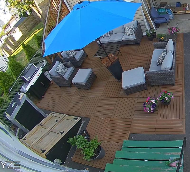 NewTechWood 12-in x 24-in Spanish Walnut Painted Composite Deck