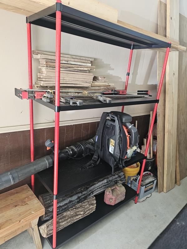 Shop CRAFTSMAN Steel 4-Tier Utility Shelving Unit (45-in W x 18-in