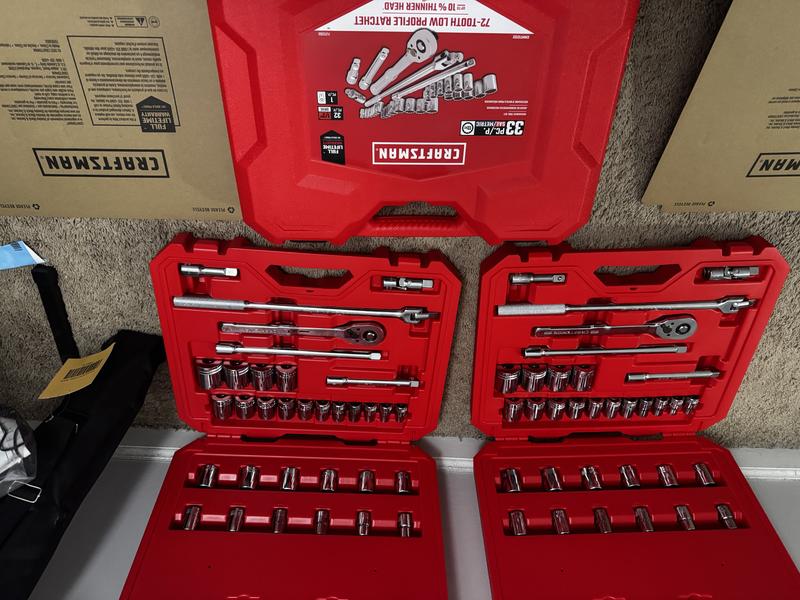CRAFTSMAN 33-Piece Standard (SAE) and Metric Polished Chrome